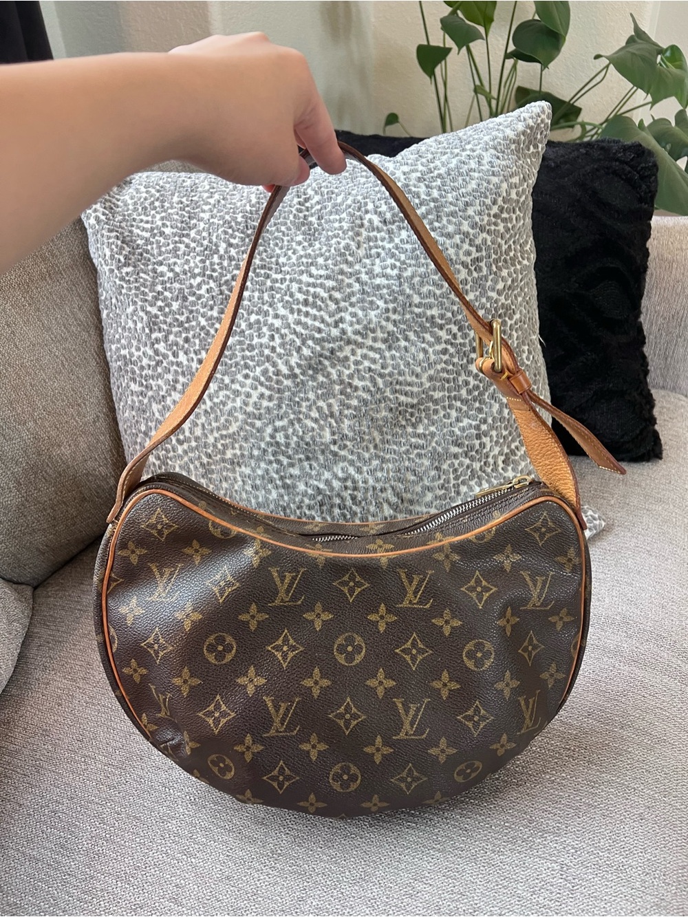 Louis Vuitton Croissant MM Signature Monogram Shoulder Bag